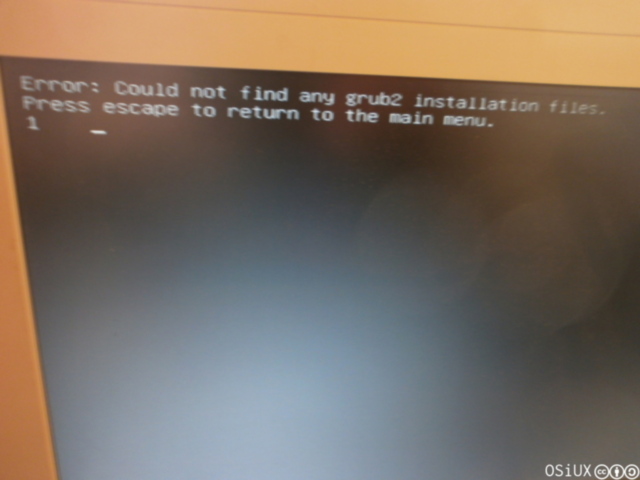 "huayra not found any grub2 installation"